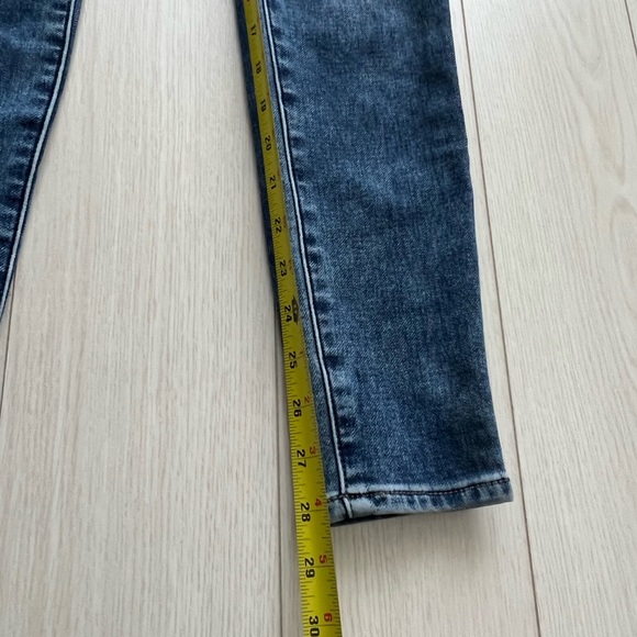 American Eagle mid rise skinny jeans knee cut style size 00 - Picture 8 of 9